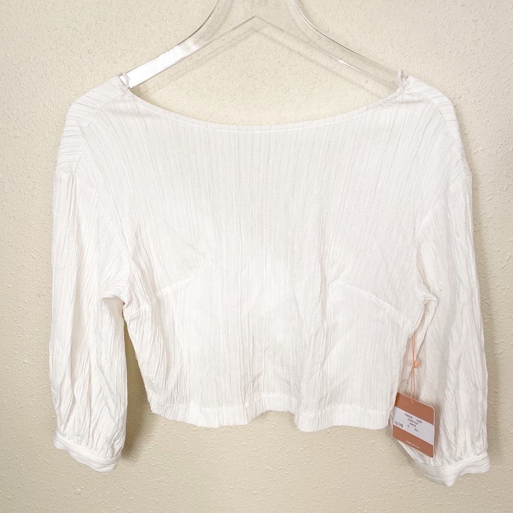 NWT Le Rumi Cora Top White Sz XS